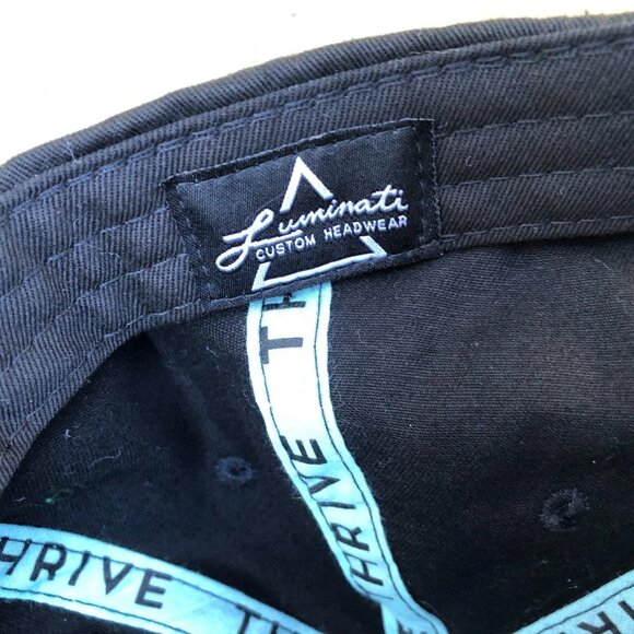 Luminati THRIVE PACKAGING Hat Men's Black Adjustable Baseball Cap - Picture 5 of 6